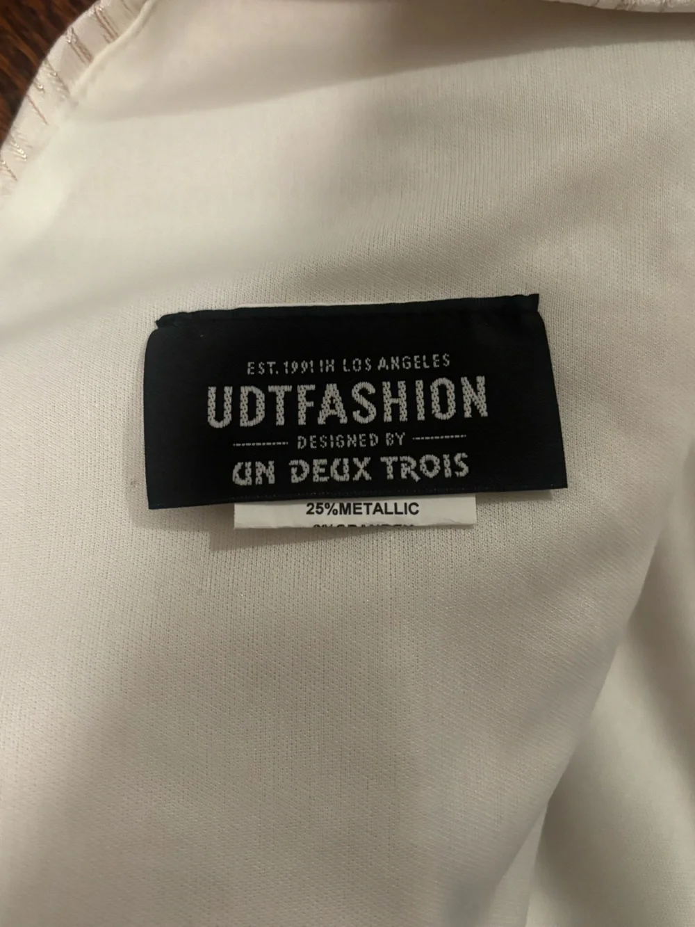 NWT Un Deux Trois Girls Ivory Textured Dress Size 5